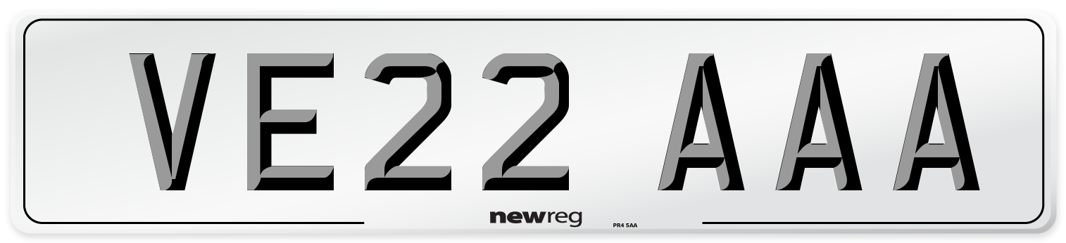 VE22 AAA Number Plate from New Reg